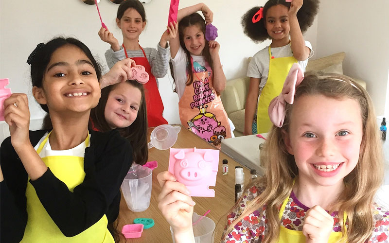 girls soap making party